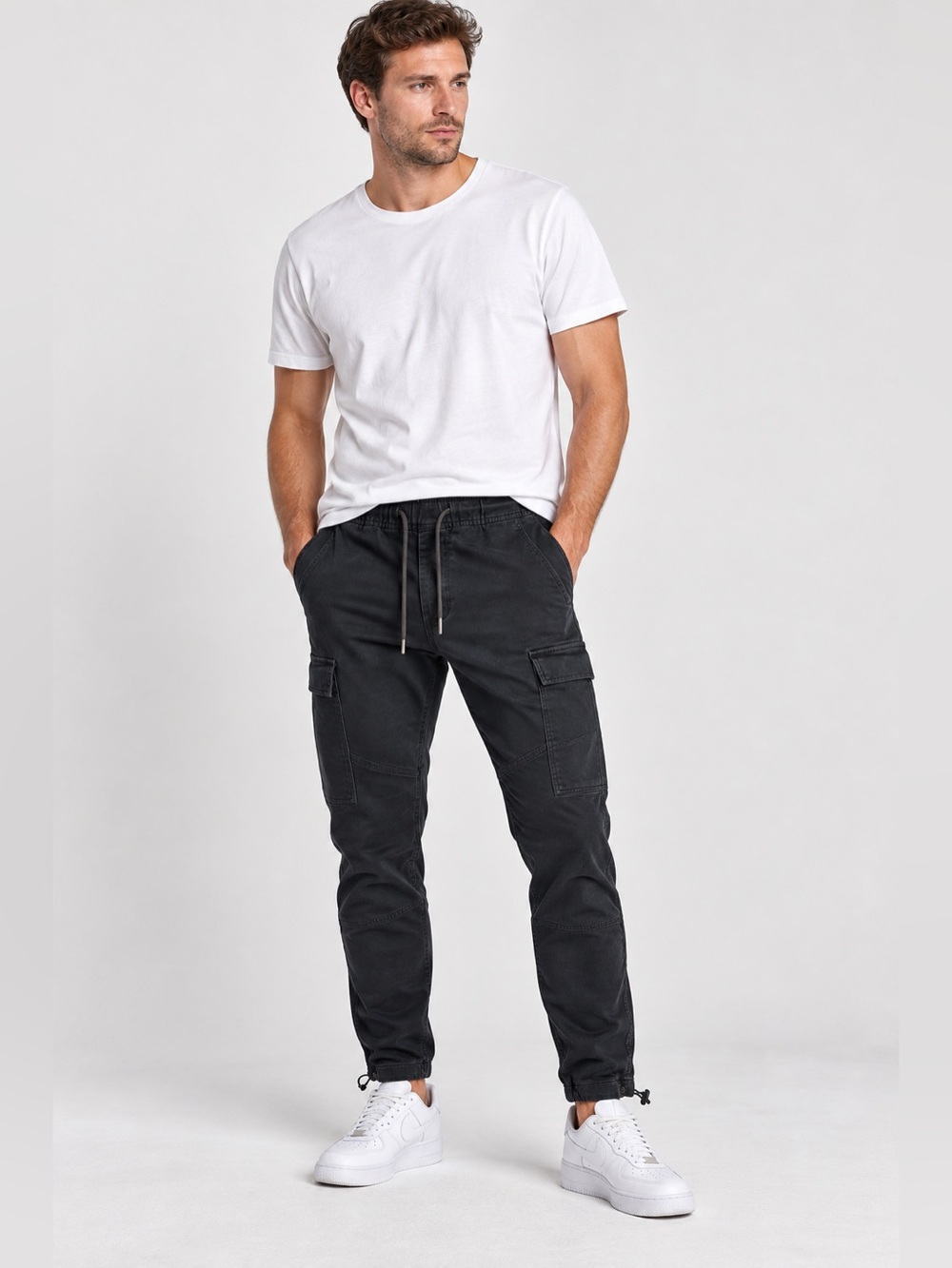Urban Heritage Cargo Jogger Pants Adult Size M Hi-Rise Black